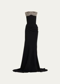 Maticevski Justice Crystal Strapless Trumpet Gown - at Bergdorf Goodman